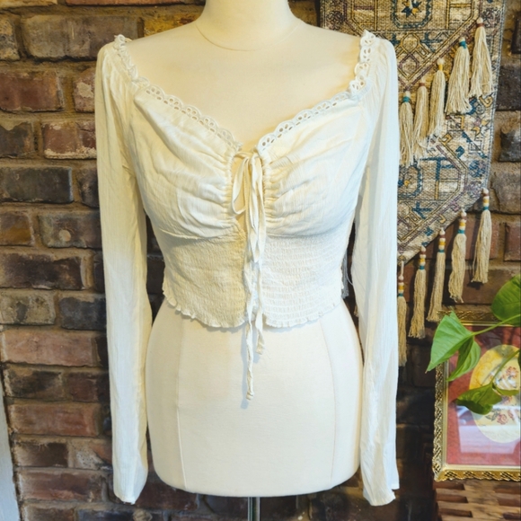 PacSun Tops - Pacsun Smocked Crop Top